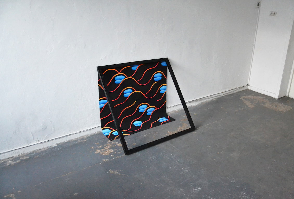 Short Rest, acrylic on canvas, wooden stretcher frame, approx. 1 x 1 m, 2019